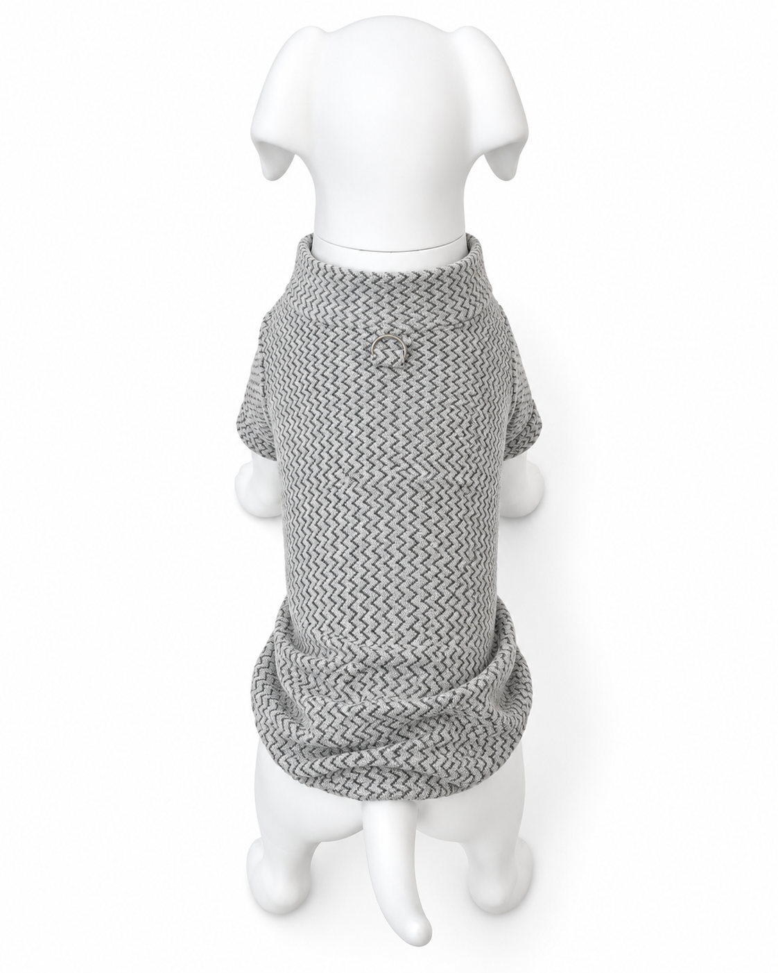 Hondenshirt Grijs met Zigzagpatroon