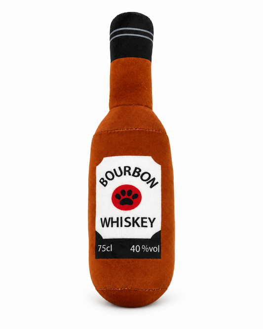 Hondenspeeltje Bourbon Whiskey-fles met piep