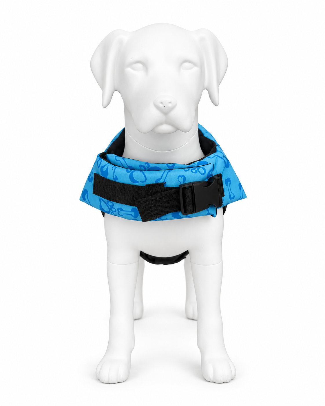 Hondenzwemvest met pootjesprint – blauw