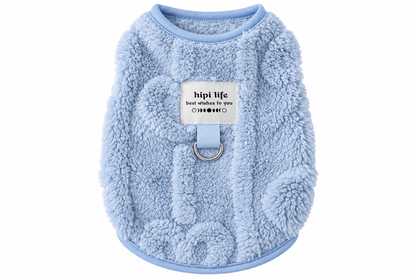 Teddy hondentrui met D-ring – lichtblauw