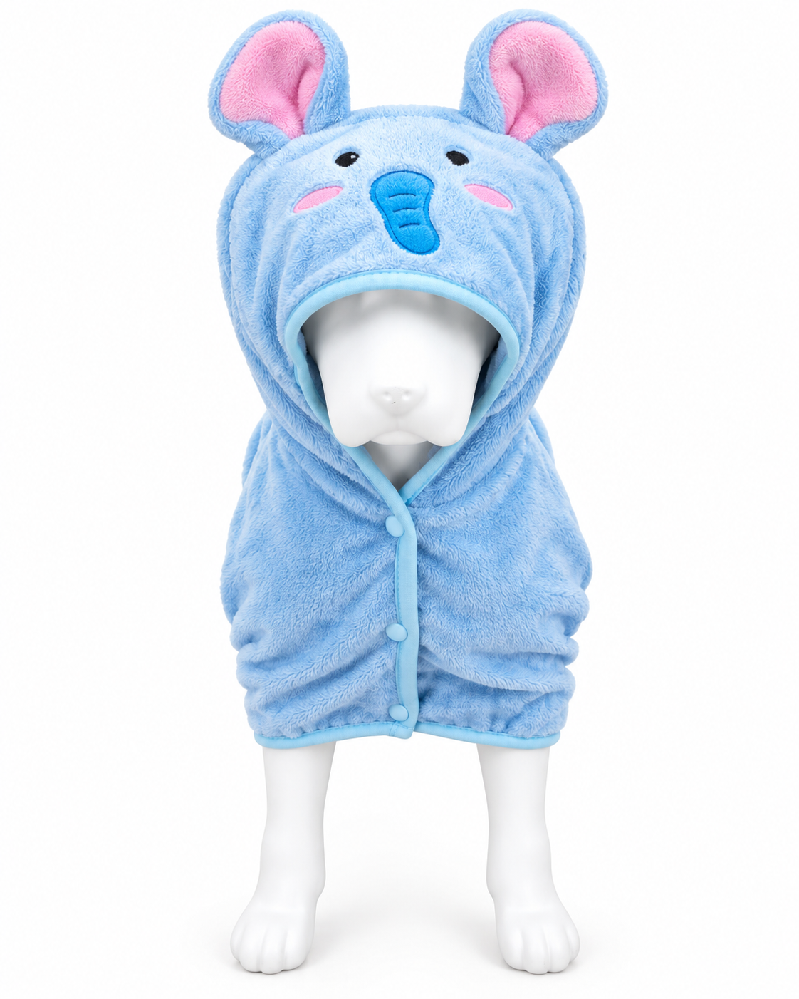 Hondenbadjas olifant – blauw