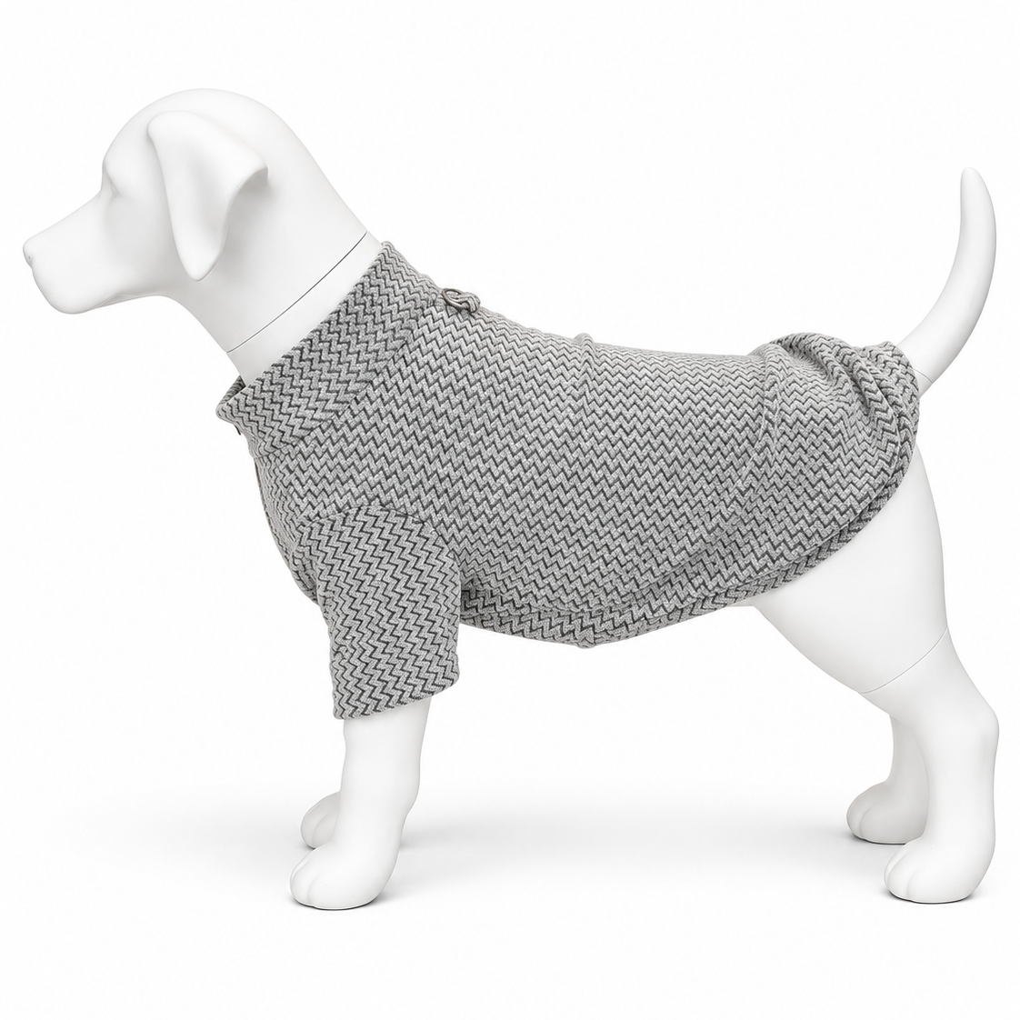 Hondenshirt Grijs met Zigzagpatroon