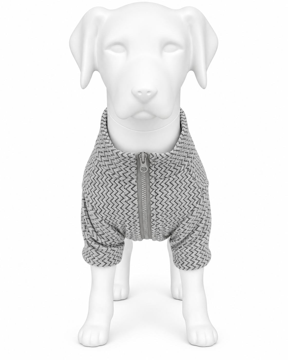 Hondenshirt Grijs met Zigzagpatroon