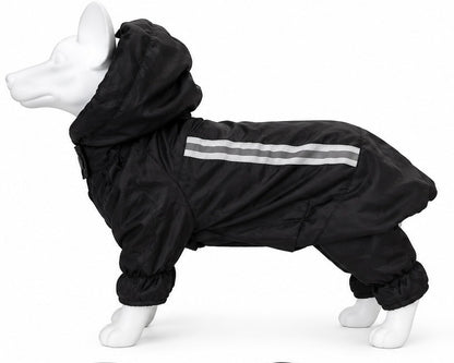 Hondenoverall met capuchon – zwart’