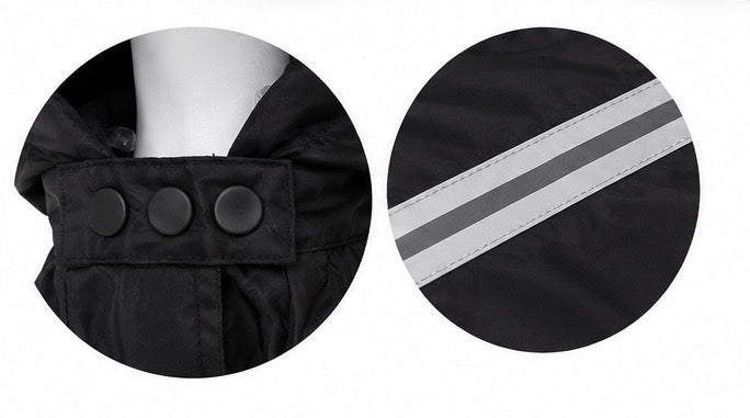 Hondenoverall met capuchon – zwart’