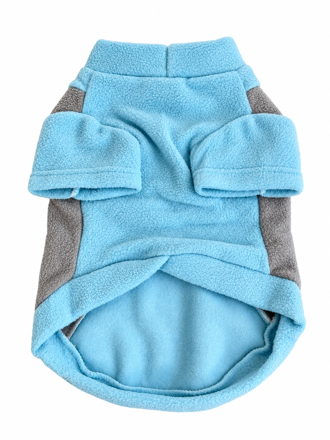 Fleece HondenTrui Blauw & Grijs – Met D-Ring