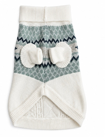 Gebreide Hondentrui Wit – Nordic Winter