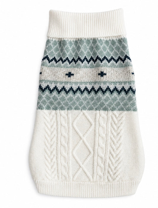 Gebreide Hondentrui Wit – Nordic Winter