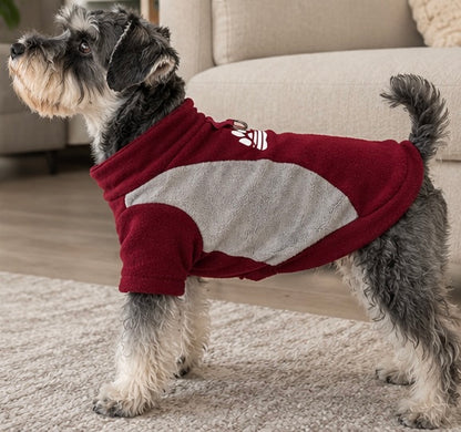 Fleece Hondentrui Bordeauxrood & Grijs