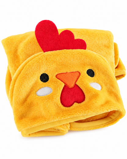 Gele Hondenbadjas met Kippenkap